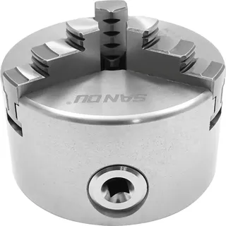 Drehfutter, 3-Backen-Design, automatische Zentrierfunktion, Silber, Silber
