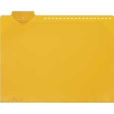 Durable, Ordner Zubehör, Leitkarten-Tasche, DIN A4, mit Rastlochung, gelb aus PVC, Stärke: 0,3 mm, besonders strapazierfäh...