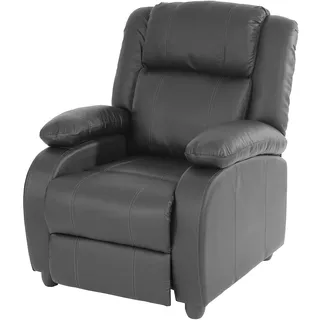Mendler Fernsehsessel Lincoln Kunstleder 84 x 102 x 0 cm Schwarz