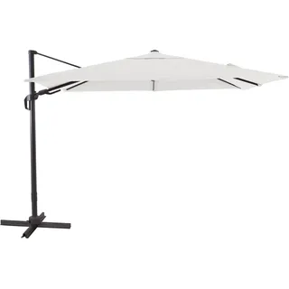 Ampelschirm Aros 2,3 m x 3,1 m Rechteckig Cremeweiß mit Kurbel