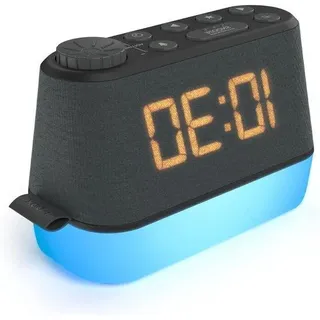 Digitale Weckeruhr mit Nachttischlampe und USB-Ladegerät