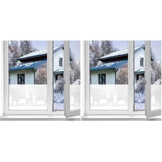 d-c-fix Fensterbilder Winter Homes - statisch selbsthaftend & wiederverwendbar - Weihnachten Fensterdeko innen Weihnachtsdeko Fenster-Sticker Fensterfolie Winter-Deko Stadt Häuser 20 x 150 cm