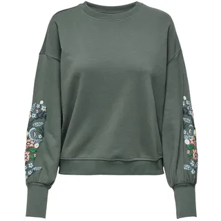 Only Onlbrooke Sweatshirt Geblümt Balsam Grün 36