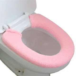 Vimeet Wärmer Waschbar WC-Sitz-Pad Badezimmer Bad WC-Sitzbezüge Toiletten Sitzbezug Closestool Seat Pad Toilet Seat Cover WC-Sitz Kissen Toilette Sitz Abdeckung für Universal Toilettensitz Rosa