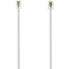 Hama Telefonkabel »Modularkabel, Stecker 6p4c - Stecker 6p4c, 10,00 m«, RJ-11, 1000 cm, weiß