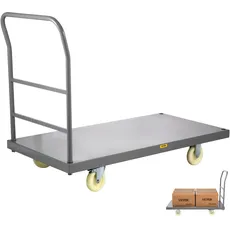 VEVOR Plattformwagen, 120 x 61 cm, Transportwagen 907 kg, Umzugskartonrollen, Transportwagen aus Stahl, Tablettwagen für Lager, Geschäft, Dock, Restaurant, Haus