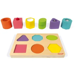 Janod I Wood Sensorik-Puzzle mehrfarbig (J05332)
