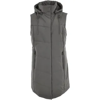 Steppweste NAVIGAZIONE "NAVIGAZIONE Langweste", Damen, Gr. 46, grün (oliv), Obermaterial: 100% Polyester PES., uni, relaxed fit, ohne Ausschnitt, Westen Steppweste, mit verlängertem Schnitt