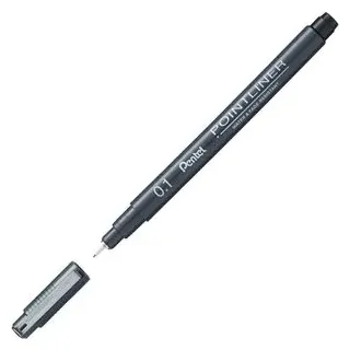 Pentel Pentel, Pointliner, schwarz, 0,1 mm, 1 St.