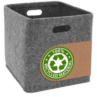 Dune Design Filz Aufbewahrungsbox 33 x 33 x 33 cm 1-tlg. grau