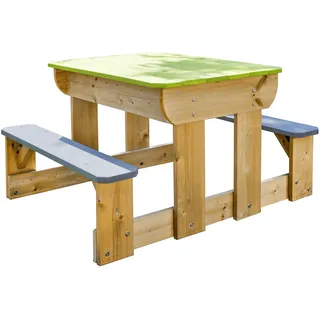 Wendi Toys Sand Wasser Picknick Tisch inkl. Bänken und Wannen natur