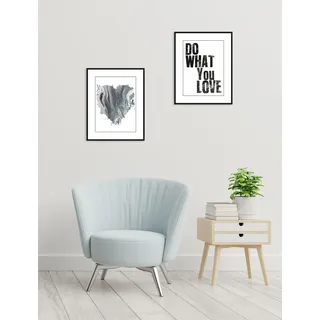 queence Bild »Lover« Bilder von Frauen   Fashion   Frau   Herz   Herzbilder   Magazincover   Mode   Schriftzug   Schwarz-Weiß   Sprüche & Texte 2 Stk. tlg. gerahmt, schwarz