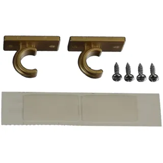 Liedeco Klebeträger, (Set, 2 St.), für Cafehausstangen Ø 12 mm, goldfarben