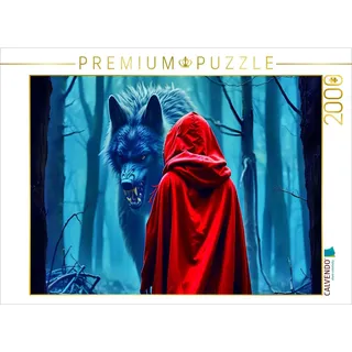 CALVENDO Puzzle Rotkäppchen und der böse Wolf | 2000 Teile Lege-Größe 90x67cm Foto-Puzzle für glückliche Stunden