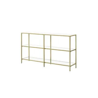 VASAGLE Konsolentisch 130 x 30 x 73,3 cm Gold/Transparent