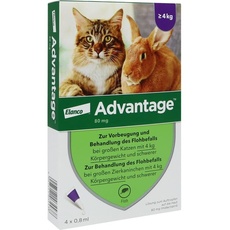 Bild Advantage 80 für Katzen und Zierkaninchen 4 x 0,8 ml