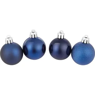 Weihnachtskugel-Set Ø 4 cm 30-teilig Blau