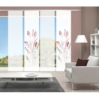 Vision S Schiebegardine »AYENE 4er SET« Paneelwagen 4 Stk. tlg. Schiebevorhang Digidruck 4er Set AYENE, rot