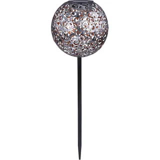 LED Solarleuchte GLOBO LIGHTING "SOLAR", silber, 1, 1 Stk., Leuchten, LED Solarleuchte, Solarlampe für Garten, Toller Lichteffekt, Solarkugel mit Erdspieß
