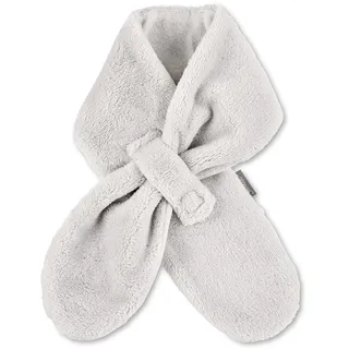 Sterntaler Schal aus Teddyflausch, gefüttert mit Baumwollfleece, mit Klettverschluss, zum Durchziehen - unisex Accessoires für Babys & Kleinkinder - warm, weich und bequem - hellgrau, Gr. 70cm