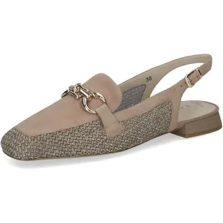 CAPRICE Damen Ballerinas mit Absatz, Braun (BARK Comb), 40