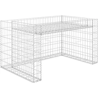 vidaXL Rasenmäher-Garage mit Hochbeet 110x80x60 cm Stahldraht