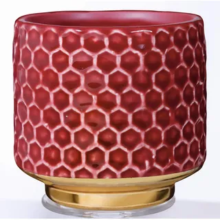 Bloomingville Blumentopf Home | Pflanztöpfe | Farbe für Innen | Retro Kreativ S (10 cm Ø) | Rot Keramik