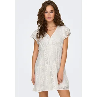 ONLY Minikleid »ONLHELENA LACE CAPSL DRESS WVN NOOS« Sommerkleid, weiß