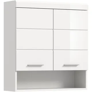 xonox.home Hängschrank Scout weiß Hochglanz - Hängeschrank Wandschrank Schrank Badmöbel - stabile Konstruktion hochwertig verarbeitet robust und langlebig