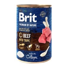 6x400g Vită cu rumen Brit Premium by Nature Hrană umedă câini