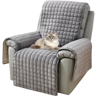Tolenre Sesselschutz Sofa Armlehnenbezüge, 1 Sitzer Anti-Rutsch Sesselschoner für Relaxsessel Relaxsofa, Relaxsessel Bezüg Kratzfest Sesselauflage Relax, Fernsehsessel Schutzbezug für Zuhause