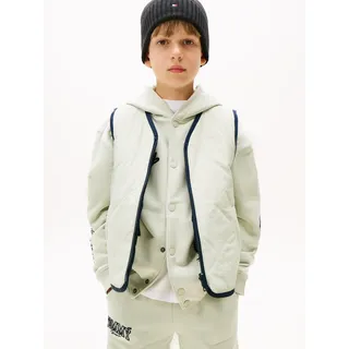 Tommy Hilfiger Wendeweste "REV MIX MEDIA QUILTED VEST" für Kinder bis 16 Jahre, mit großen Taschen, schwarz night navy, misty sage
