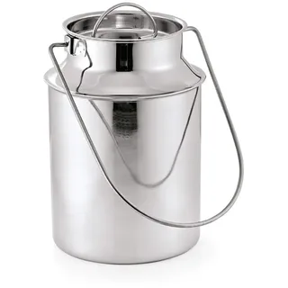 WAS 1012 550 Chromnickelstahl Transportkanne mit Tragebügel und Steckdeckel, 5.5 L, 13.5cm Oben Durchmesser, 16.5cm Durchmesser, 26.5cm Höhe