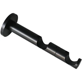 GARDINIA Doppel-Kombiträger Chicago Ø 20 mm offen schwarz-matt 8 cm - 6 cm