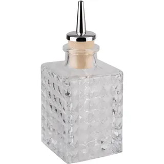 APS 93359 Bitterflasche/Spritzflasche, Glas, Ausgießer aus Kork und Edelstahl, 0,1 Liter, Cocktails, Likör