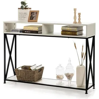 Costway Konsolentisch 79x23x120 cm Weiß