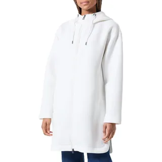 Geox Damen Long+Hood Sweater, Blanc De Blanc, XS EU