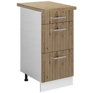 Vicco Schubladenschrank R-Line 40 x 81,6 x 60 cm Weiß