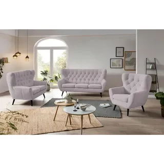 Stylife Sessel , Grau, Lila , Holz , massiv , Uni , 87x101x95 cm , Fußauswahl, Stoffauswahl, erweiterbar (Typenauswahl) , Wohnzimmer, Sessel, Polstersessel