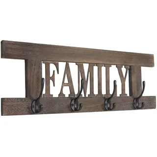 MCW Wandgarderobe Family Shabby-Look Braun