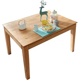 Livetastic Esstisch , Braun , Holz , Wildeiche , massiv , rechteckig , eckig , 80x75x120 cm , ausziehbar , Holzmöbel, Holztische, Esstische Holz, Massivholztische