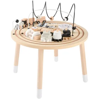 My Baby Lou Kinderspieltisch , Grau, Naturfarben, Schwarz, Weiß , Holz , Birke, Kiefer , massiv, Sperrholz , 50.3 cm , unisex , EN 71 , Babymöbel & Kindermöbel, Babyzimmer, Kindersessel & Kindertische