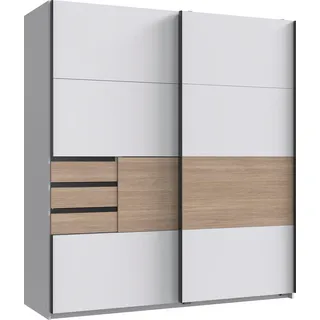 WIMEX Schwebetürenschrank Bremen 180 x 198 x 65 cm Weiß