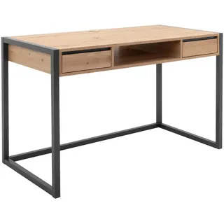 Finori Schreibtisch Eiche modern / Schwarz