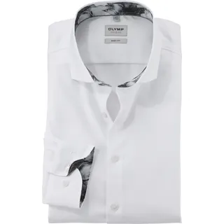 OLYMP Businesshemd »Level Five body fit« mit Minimalprint, weiß