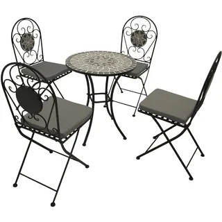 FRG Bistroset schwarz Grau/Weiß