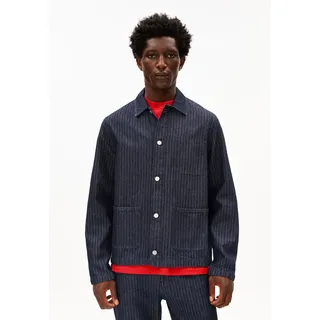 HERRINGBONE JEANSJACKE | 100% Bio-Baumwolle - blau (S)