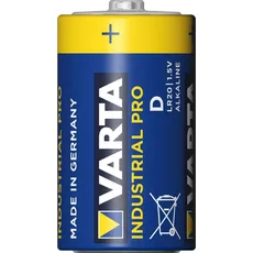 Varta Industrial Pro, Alkaline-Batterie, Typ Mono D / LR20, 1,5 V (1 Stk., D, 17 mAh), Batterien + Akkus