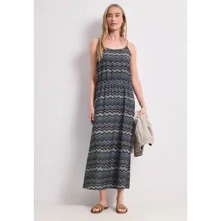 STREET ONE Midikleid Zick-Zack-Muster Blau 44