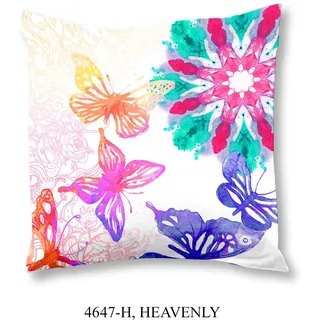 HIP 4647-H, 135cm Heavenly bettwäsche,weiß mit farbigen Schmetterlinge, 100 Prozent Baumwolle/Satin, mehrfarbig, 200 x 135 x 0,5 cm - Weiß